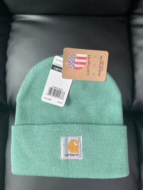 Carhartt A18 Knit Cuffed Beanie Mint Green Pastel Hat Winter Cap OSFA NWT